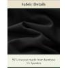 GYS Bamboo Viscose Women’s Nightgowns Sleeveless Soft Summer Tank Sleepwear with Pockets(Crew Neck-black)