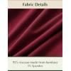 GYS Bamboo Viscose Women’s Nightgowns Sleeveless Soft Summer Tank Sleepwear with Pockets(Crew Neck-wine Red)