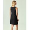 GYS Bamboo Viscose Women’s Nightgowns Sleeveless Soft Summer Tank Sleepwear with Pockets(V Neck-black)