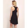 GYS Bamboo Viscose Women’s Nightgowns U-Neck Sleeveless Soft Tank Night Dress(Black)