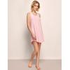 GYS Bamboo Viscose Women’s Nightgowns U-Neck Sleeveless Soft Tank Night Dress(Pink)