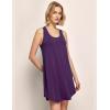 GYS Bamboo Viscose Women’s Nightgowns U-Neck Sleeveless Soft Tank Night Dress(Purple)
