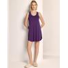 GYS Bamboo Viscose Women’s Nightgowns U-Neck Sleeveless Soft Tank Night Dress(Purple)