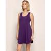 GYS Bamboo Viscose Women’s Nightgowns U-Neck Sleeveless Soft Tank Night Dress(Purple)