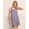 GYS Bamboo Viscose Women’s Nightgowns U-Neck Sleeveless Soft Tank Night Dress(Violet)