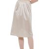 GYS Half Slip for Women Under Dress Silky Underskirt(No Slit – 28” – Beige)