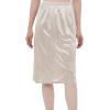 GYS Half Slip for Women Under Dress Silky Underskirt(No Slit – 28” – Beige)