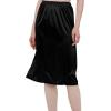 GYS Half Slip for Women Under Dress Silky Underskirt(No Slit – 28” – Black)