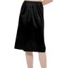 GYS Half Slip for Women Under Dress Silky Underskirt(No Slit – 28” – Black)