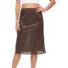 GYS Half Slip for Women Under Dress Silky Underskirt(No Slit – 28″ – Espresso)