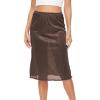 GYS Half Slip for Women Under Dress Silky Underskirt(No Slit – 28″ – Espresso)