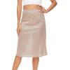 GYS Half Slip for Women Under Dress Silky Underskirt(No Slit – 28″ – Nude)