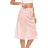 GYS Half Slip for Women Under Dress Silky Underskirt(No Slit – 28″ – Pink)