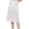 GYS Half Slip for Women Under Dress Silky Underskirt(No Slit – 28” – White)