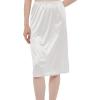 GYS Half Slip for Women Under Dress Silky Underskirt(No Slit – 28” – White)