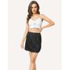 GYS Half Slip for Women Under Dress Silky Underskirt(Single Slit – 16” – Black)