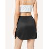 GYS Half Slip for Women Under Dress Silky Underskirt(Single Slit – 16” – Black)