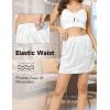 GYS Half Slip for Women Under Dress Silky Underskirt(Single Slit – 16” – White)