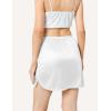 GYS Half Slip for Women Under Dress Silky Underskirt(Single Slit – 16” – White)
