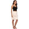 GYS Half Slip for Women Under Dress Silky Underskirt(Single Slit – 20” – Beige)