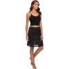 GYS Half Slip for Women Under Dress Silky Underskirt(Single Slit – 20” – Black)