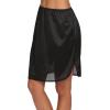 GYS Half Slip for Women Under Dress Silky Underskirt(Single Slit – 20” – Black)