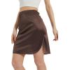 GYS Half Slip for Women Under Dress Silky Underskirt(Single Slit – 20″ – Espresso)