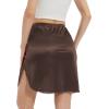 GYS Half Slip for Women Under Dress Silky Underskirt(Single Slit – 20″ – Espresso)