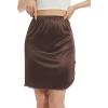 GYS Half Slip for Women Under Dress Silky Underskirt(Single Slit – 20″ – Espresso)