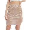 GYS Half Slip for Women Under Dress Silky Underskirt(Single Slit – 20″ – Nude)