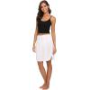 GYS Half Slip for Women Under Dress Silky Underskirt(Single Slit – 20” – White)
