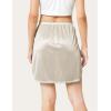 GYS Half Slips for Women Under Dress Non Cling Silky Underskirt Lace Trim Half Slip(Beige)