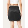 GYS Half Slips for Women Under Dress Non Cling Silky Underskirt Lace Trim Half Slip(Black)