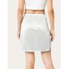 GYS Half Slips for Women Under Dress Non Cling Silky Underskirt Lace Trim Half Slip(White)