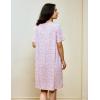 GYS Premium Women’s Nightgowns Bamboo Viscose Short Sleeve Soft and Breathable Pajama Dress(Floral Whisper)