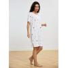 GYS Premium Women’s Nightgowns Bamboo Viscose Short Sleeve Soft and Breathable Pajama Dress(Mother’s Embrace)