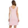 GYS Sleeveless Nightgowns for Women Soft Viscose Sleepwear Pleated Tank Sleep Shirts V Neck Pajama Dress(Pink)