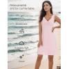 GYS Sleeveless Nightgowns for Women Soft Viscose Sleepwear Pleated Tank Sleep Shirts V Neck Pajama Dress(Pink)
