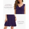 GYS Sleeveless Nightgowns for Women Soft Viscose Sleepwear Pleated Tank Sleep Shirts V Neck Pajama Dress(Purple)