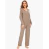 GYS Viscose from Bamboo Women’s Pajama Sets Super Soft Long Sleeve Sleepwear Comfy Winter Pjs Sets S-4X(A – Round Neck – Camel)
