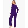 GYS Viscose from Bamboo Women’s Pajama Sets Super Soft Long Sleeve Sleepwear Comfy Winter Pjs Sets S-4X(A – Round Neck – Purple)