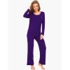 GYS Viscose from Bamboo Women’s Pajama Sets Super Soft Long Sleeve Sleepwear Comfy Winter Pjs Sets S-4X(A – Round Neck – Purple)
