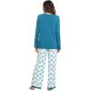 GYS Viscose from Bamboo Women’s Pajama Sets Super Soft Long Sleeve Sleepwear Comfy Winter Pjs Sets S-4X(A- Round Neck- Blue/Bubble)
