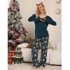 GYS Viscose from Bamboo Women’s Pajama Sets Super Soft Long Sleeve Sleepwear Comfy Winter Pjs Sets S-4X(A- Round Neck- Christmas Green)