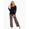 GYS Viscose from Bamboo Women’s Pajama Sets Super Soft Long Sleeve Sleepwear Comfy Winter Pjs Sets S-4X(A- Round Neck- Santa Claus Black)