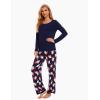 GYS Viscose from Bamboo Women’s Pajama Sets Super Soft Long Sleeve Sleepwear Comfy Winter Pjs Sets S-4X(A- Round Neck- Santa Claus Navy)