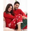 GYS Viscose from Bamboo Women’s Pajama Sets Super Soft Long Sleeve Sleepwear Comfy Winter Pjs Sets S-4X(A- Round Neck- Xmas Red)