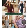 GYS Viscose from Bamboo Women’s Pajama Sets Super Soft Long Sleeve Sleepwear Comfy Winter Pjs Sets S-4X(B- V Neck – Aqua)