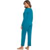 GYS Viscose from Bamboo Women’s Pajama Sets Super Soft Long Sleeve Sleepwear Comfy Winter Pjs Sets S-4X(B- V Neck – Teal Blue)