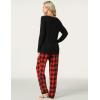GYS Viscose from Bamboo Women’s Pajama Sets Super Soft Long Sleeve Sleepwear Comfy Winter Pjs Sets S-4X(B- V Neck- Red Plaid)